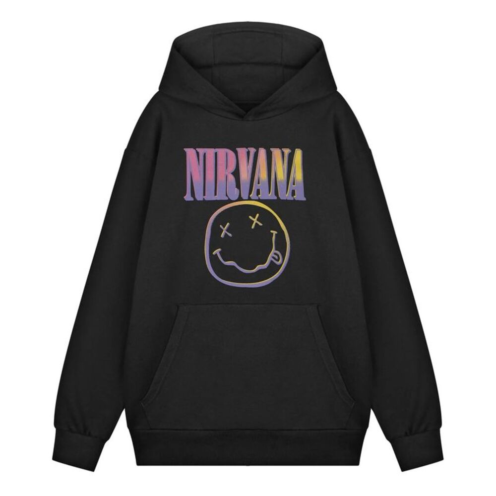 Nirvana Unisex Adult Sunset Logo Hoodie / Black